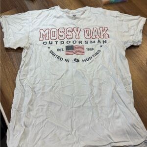 Mossy Oak White Short Sleeve Tee